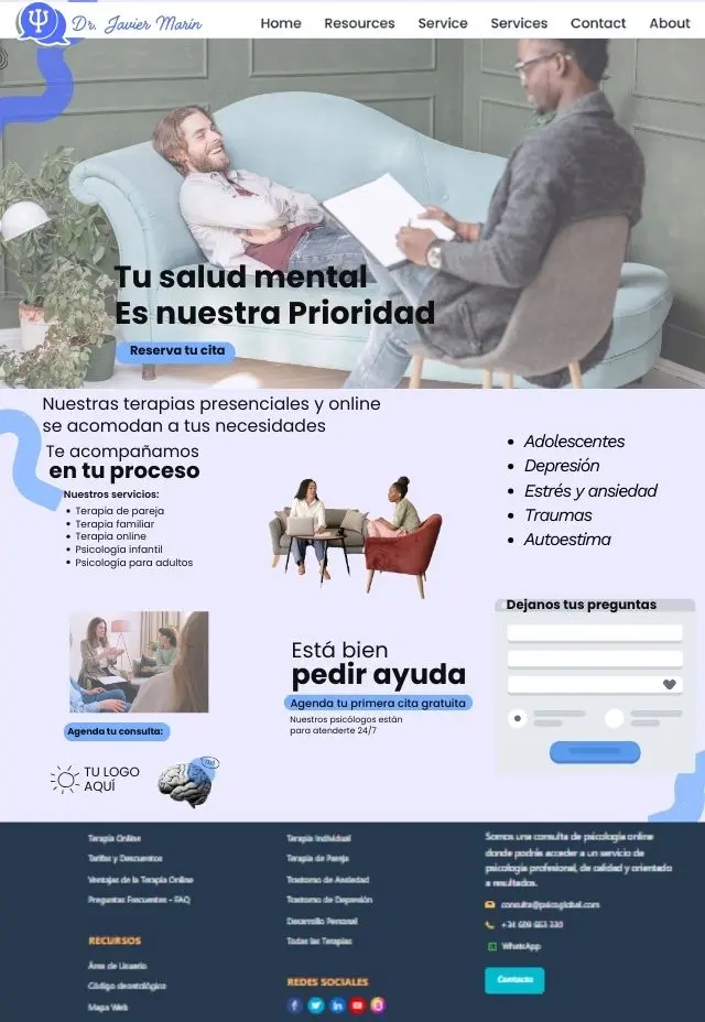 Proyecto pagina web psicolog